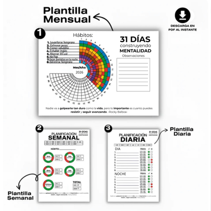 Plantilla de Hábitos y Tareas de 31 días