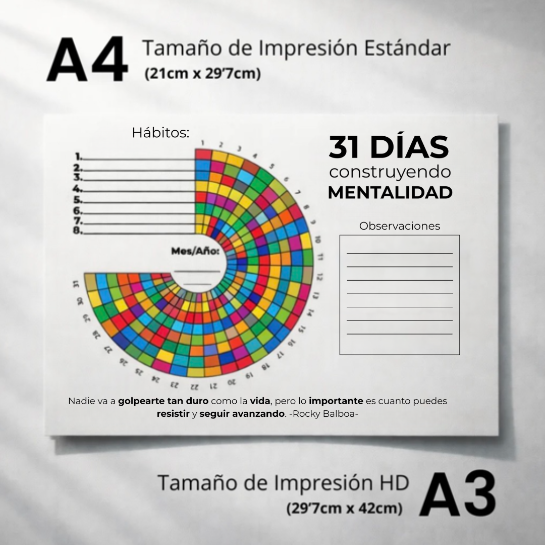 Plantilla de Hábitos y Tareas de 31 días