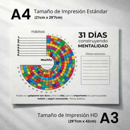 Plantilla de Hábitos y Tareas de 31 días