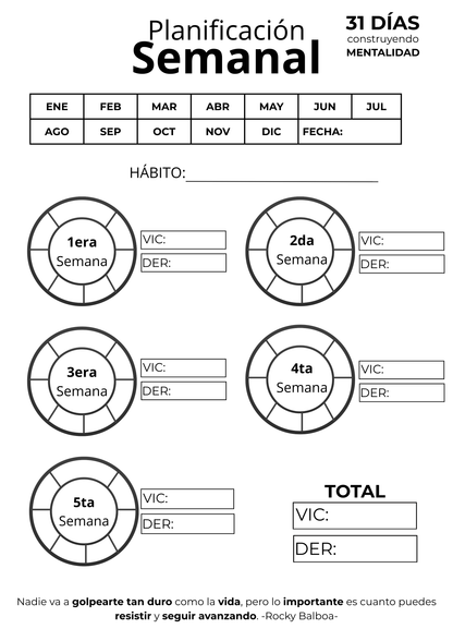Plantilla de Hábitos y Tareas de 31 días